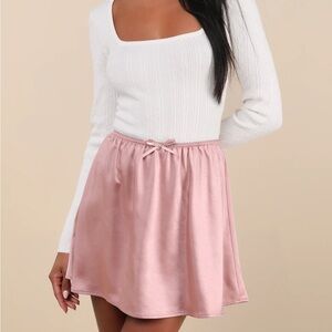 Lulu's Pink Mini Skirt
